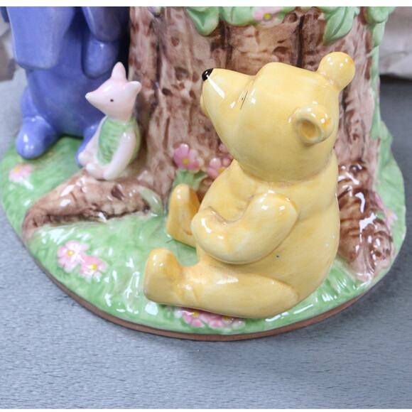Disney Winnie the Pooh Ceramic Flower Frog Holder Pooh Eeyore Piglet Figurine - Picture 2 of 10